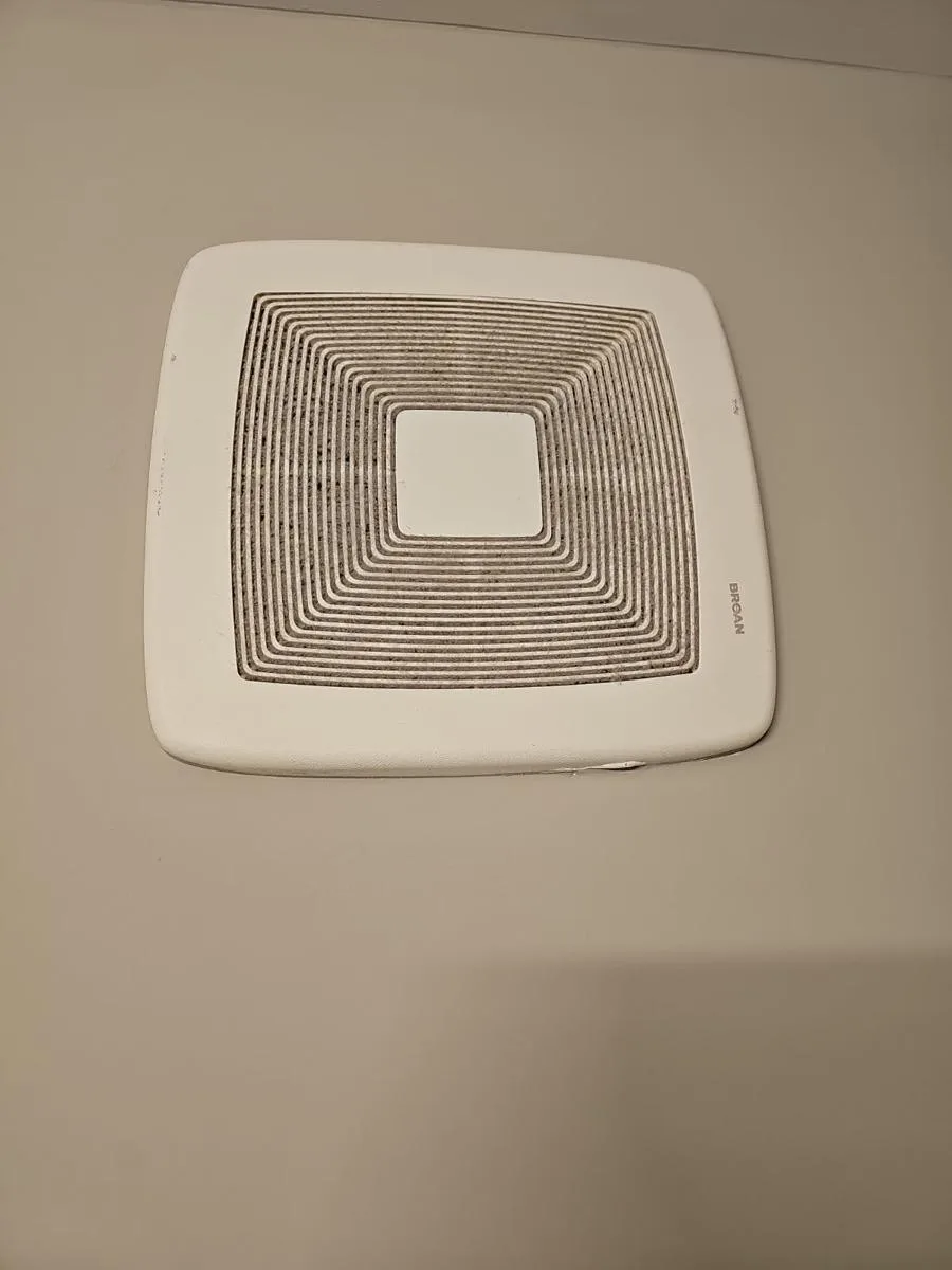 Bathroom exhaust grille after cleaning