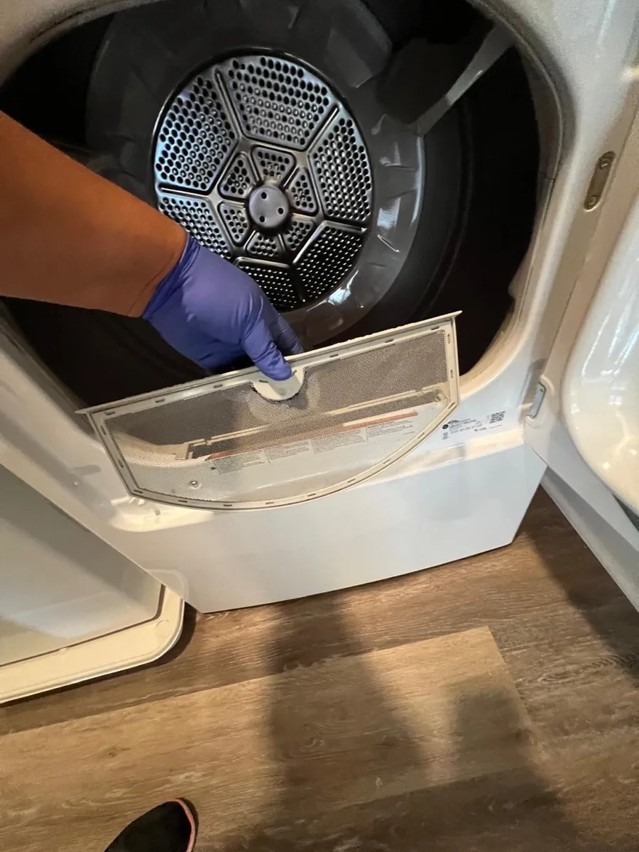 A closer look at the dryer after cleaning