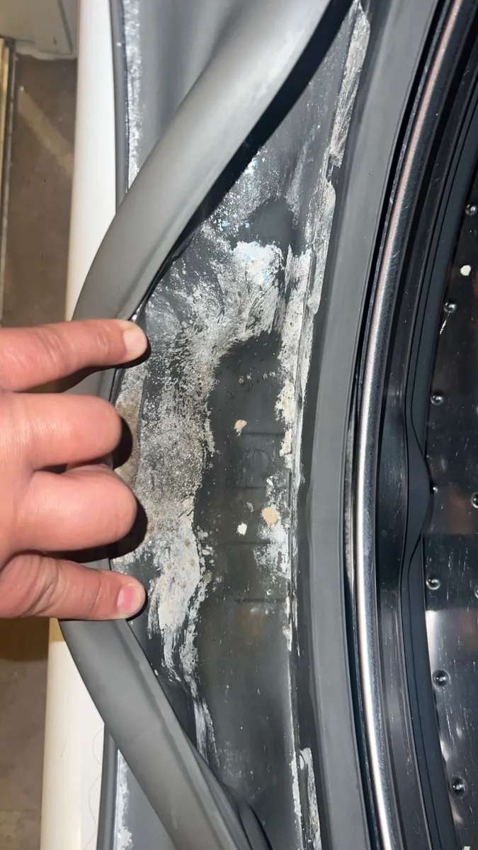 Residue inside the washer door seal
