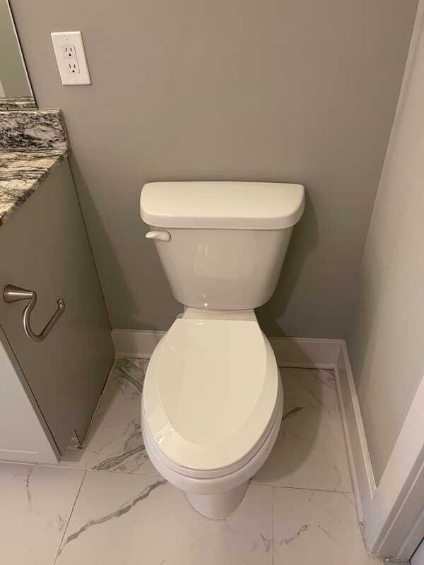 Bathroom fixture after cleaning